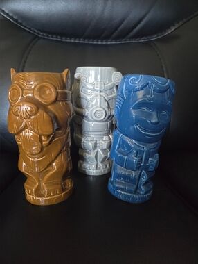Fallout 4 Bethesda Ceramic Tiki Mugs, Vault Boy, Power Armour, Dogmeat